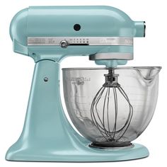 Artisan Designer 5 Qt. 10-Speed Azure Blue Stand Mixer with Glass Bowl - Super Arbor Kitchenaid Mixer Colors, Perfect Vanilla Cake Recipe, Macaron Pistache, Perfect Vanilla Cake, Kitchenaid Artisan, Countertop Appliances, Kitchenaid Stand Mixer, Glass Mixing Bowls, Head Stand