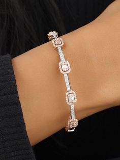 This beautiful bracelet is made with the highest quality diamond on a 100% guaranteed 14k solid gold setting and the best quality natural diamonds.  The bracelet features a diamond weighing 1.17ct. ★ MATERIALS ★ ♥ Stone: Natural Diamonds Shape: Baguette Carat: 0.31 Clarity : SI Color: HI ♥ Stone: Natural Diamonds Shape: Round  Carat: 0.86 Clarity : SI Color: HI THE METAL 14K Solid Gold Available in Rose / Yellow / White Gold MADE TO ORDER Good things come to those who wait! Please allow 2 weeks for your perfect product to ship. Please leave a message for early delivery or customization. PERSONALIZED ENGRAVING Add your initials/name (up to 5 letters) and we'll engrave it on the band at no additional cost. OCCASIONS Not that you need any more reason to invest in a piece they'll treasure fore Diamond Accessories, Diamond Bangle Bracelet, Adjustable Jewelry, Wedding Jewelry Bracelets, Rose Yellow, Diamond Bangle, Gorgeous Jewelry