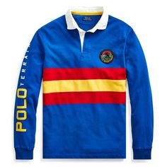 Brand New With Tag Blue/Red/Yellow Small/Large/Xl Multicolor Long Sleeve Cotton Polo Shirt, Casual Long Sleeve Sports Polo Shirt, Yellow Sporty Cotton Polo Shirt, Yellow Cotton Sporty Polo Shirt, Yellow Long Sleeve Cotton Polo Shirt, Classic Blue Sports Tops, Blue Long Sleeve Cotton Polo Shirt, Sporty Long Sleeve Yellow Top, Sporty Yellow Long Sleeve Top