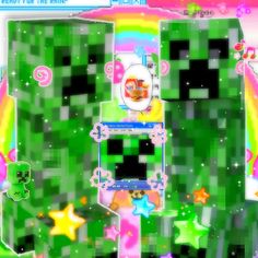 an image of a computer game with many different items in the background, including stars and shapes