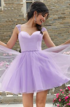 Quinceanera Dresses Damas, Purple Quinceanera, Tulle Cocktail Dress, Party Dress Inspiration, Quinceñera Dresses, Tulle Party Dress, Dama Dresses