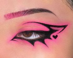 Alt Liner, Pink Alt, Maquillage Goth, Liner Makeup, Drag Make-up, Punk Makeup, Makeup Drawing, Cute Eye Makeup