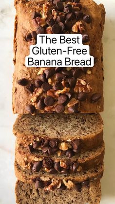 the best gluten - free banana bread with chocolate chips