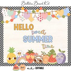 the hello summer time bulletin board kit