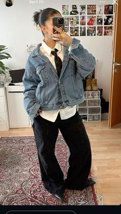 Street Style Outfits Casual, Denim Jacket Outfit