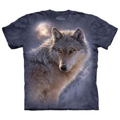 Adventure WolfAdditional InformationWolves - The Mountain�'s Classic T-shirt features an over-sized relaxed fit, with reinforced double-stitching on all seams. A mid-weight, 100% cotton tee, hand-dyed and screen printed in New Hampshire using The Mountain�'s signature water-based inks and dyes. After just one wash you will not know where the print ends and the shirt begins. Our unique printing process actually pulls the dye color out of the shirt and leaves the ink color behind, essentially dyei Three Wolf Moon, Armadura Ninja, Mountain Adventure, Wolf Shirt, Mountain Tshirt, Beautiful Wolves, Wolf T Shirt, Animal Tshirt, Silver Moon