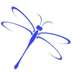 a blue dragonfly sitting on top of a white background