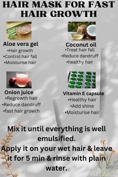 Hair Mask With Vitamin E Capsule, Vit E Capsule For Hair, Fast Hair Growth Remedies, Vitamin E Capsules For Hair, For Fast Hair Growth, Quick Hair Growth, Homemade Hair Treatments, Fast Hair Growth, Healthy Hair Routine