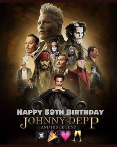 the movie johnny depp and his legend is shown in front of a black background