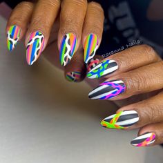 Abstract Nail Art Designs, Nail Artwork, 2023 Nails, Boho Nails, Magic Nails, Abstract Nail Art, Ombre Nail, Polish Art, Nail Polish Art