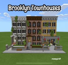 an image of the front of a building with text that reads brooklyn townhousees