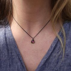 22k bezel setting Rose Cut Rhodolite Garnet 1 Diamond Oxidized Silver Chain 16" Handmade in Massachusetts Teardrop Rose Cut Diamond Necklaces For Gifts, Tourmaline Jewelry With Rose Cut Diamonds As Gift, Teardrop Bezel Set Necklace Gift, Tourmaline Jewelry With Rose Cut Diamonds For Gifts, Gift Rose Cut Diamond Teardrop Necklaces, Gift Teardrop Pendant Necklace With Bezel Setting, Necklace With Diamond, Jewelry Post, Garnet Necklace