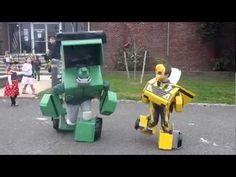 My 10 year old son is a huge Transformers fan, and he asked me if he could be a Transformer for Halloween, BUT..."I'd really like the costume to transform, Family Transformers Costumes, Transformers Trunk Or Treat, Toddler Robot Costume, Transformers Costumes, Transformers Ideas, Optimus Prime Costume, Bday Pictures