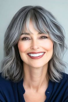 Save this pin for the best shag hairstyles for women over 50. Natural shades shine with this blend of darker roots and silver tones. The layers bring out depth and texture, giving your hair a fuller, more vibrant look. Over 50 Shag Hairstyles, Hairstyles With Bangs Straight Hair, Short Shag Hairstyles Shaggy Pixie, Short Shag Hairstyles Over 50, Shag Hairstyles Women, Pixie Over 50, Short Gray Haircuts, Gray Hairstyles For Women, Short Gray Hairstyles