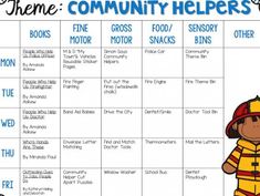 a poster with the words community helpers written on it