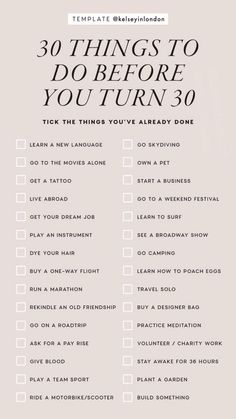 30 things to do before you turn 30 Learn To Surf, Vie Motivation, Learn A New Language, Memes Humor, Self Care Activities, Story Template, Self Improvement Tips, Life Goals