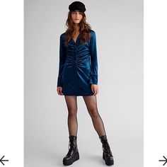 Free People Shayla Velvet Mini Dress New With Tags Button Up Mini Dress, Rain Dress, Free People Lace Dress, Embroidered Tunic Dress, Velvet Mini Dress, Boho Mini Dress, Purple Mini Dresses, Mini Skater Dress, Mini Slip Dress