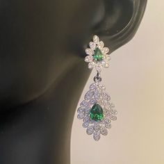 Add A Touch Of Sophistication To Your Look With These Nwot Stunning Stamped 925 Cz Drop Earrings Featuring Sparkling Green Gemstones. Perfect For Any Occasion, These Elegant Earrings Are Sure To Make A Statement. The Silver Accents Add A Touch Of Glamour, Making Them A Versatile Accessory For Any Outfit. Elegant Crystal Earrings With Cubic Zirconia, Anniversary Green Sterling Silver Bridal Earrings, Dazzling Silver Gemstone Bridal Earrings, Elegant Green Sterling Silver Bridal Earrings, Elegant Sterling Silver Gemstone Bridal Earrings, Elegant Green Sterling Silver Crystal Earrings, Dazzling Green Sterling Silver Earrings, Green Sterling Silver Earrings With Sparkling Stones, Gemstone Drop Earrings