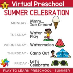 a poster with the words summer celebration on it