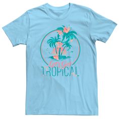 Take a vacation from the ordinary with this men's tropical island tee. Crewneck Short sleevesFABRIC & CARE Cotton Machine wash Imported Color: Light Blue. Gender: male. Age Group: adult. Pattern: Graphic. Color Light Blue, Tropical Island, Tropical Islands, Kids Swimming, Small Light, Pattern Graphic, Blue Gender, Cute Tops, Color Light