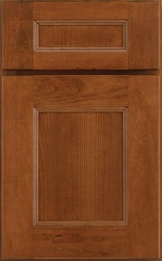 a wooden cabinet door with two drawers