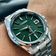 Citizen Watches, Nice Watch, Geometric Tattoo Design, Classy Outfits Men, Citizen Watch, Green Day, Beautiful Watches, Cool Watches