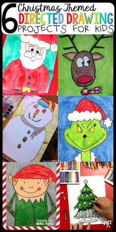 christmas themed drawing projects for kids