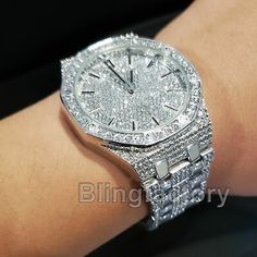 Find many great new & used options and get the best deals for Men's Luxury Designer Style Bling White Gold PT Simulated Diamond Bracelet Watch at the best online prices at eBay! Free shipping for many products! Gold Diamond Watches, Necklace Combo, Mens Designer Watches, Stainless Steel Chain Necklace, Gold Rope Chains, Mens Chain Necklace, Rose Gold Watches, Custom Pendants, Mens Luxury