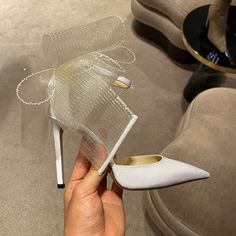 Elegant Single Summer Shoes Women Elegant Silk Buckle Strap Bowknot Mesh Sandals Pointed Toe Stiletto Heel Marry Jane Shoes Spring Wedding Shoes With Bow And Pointed Toe, Spring Wedding Shoes With Bow, Summer Wedding Shoes With Bow And Pointed Toe, Elegant Ankle Tie Wedding Shoes For Spring, Spring Wedding Shoes With Bow And High Heel, Party Heels With Ribbon And Round Toe, Spring Ribbon Heels With Closed Toe, Summer Evening Wedding Shoes Lace-up, Summer Evening Wedding Shoes, Lace-up