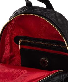 Logo Plaque Zipped Backpack from Love Moschino Luxury Standard Backpack With Zipper Closure, Love Moschino Logo, Tom Ford Handbags, Red Valentino Shoes, Moschino Logo, Gucci Hat, Valentino Shoes, Valentino Bags, Love Moschino