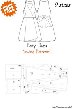 the sewing pattern for party dress