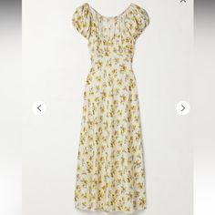 Color: Pastel Yellow Size: Xx Small Excellent Condition! Worn Once. Yellow Floral Print Sleeveless Midi Dress, Casual Yellow Floral V-neck Dress, Spring Yellow Midi-length Shirt Dress, Yellow Floral Print A-line Midi Dress, Yellow Floral Print V-neck Sundress, Color Pastel, Pastel Yellow, Silk Printing, Floral Prints