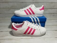 Adidas Originals Coast Star Sneakers White Pink US 6Y / Womens 7.5 NEW | eBay Adidas Shoes Outlet, Custom Basketball, Star Sneakers, Adidas Gazelle Sneaker, Adidas Samba Sneakers, Adidas Superstar Sneaker, Shoes Outlet, Sneakers White, Adidas Shoes