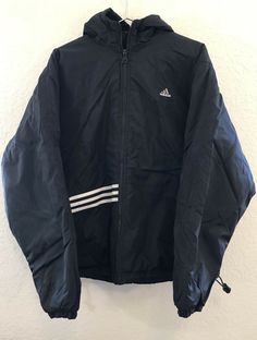 Find Original Retro 90’s Adidas Jacket All Black With 3 Stripes Size Large on eBay in the category Clothing, Shoes & Accessories>Men>Men's Clothing>Coats, Jackets & Vests. 90s Style Black Track Jacket For Outdoor, Urban Adidas Black Windbreaker, Adidas Urban Black Windbreaker, 90s Style Black Hooded Windbreaker, 90s Black Hooded Windbreaker, Black 90s Style Hooded Windbreaker, Black Vintage Track Jacket For Fall, 90s Style Black Windbreaker For Fall, Vintage Black Windbreaker For Streetwear