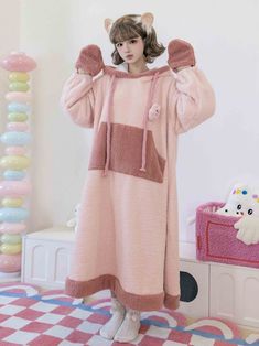 Size S L Full Length 112 115 Shoulders 53 55.5 Bust 132 138 Sleeve Length 51 53 Hem Circumference 228 234 Casual Long Sleeve Nightgown For Home, Long Sleeve Winter Sleepwear For Loungewear, Long Sleeve Winter Sleepwear For Home, Winter Long Sleeve Sleepwear For Home, Soft Long Sleeve Sleepwear With Cozy Fit, Soft Cozy Fit Long Sleeve Sleepwear, Soft Pink Sleepwear For Sleepover, Winter Long Sleeve Loungewear, Casual Long Sleeve Nightgown For Lounging