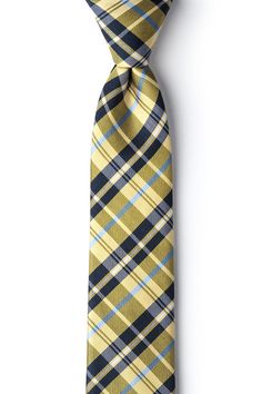 Be forever plaid in this Roosevelt tie.  Featuring a classic plaid pattern and yellow base, this tie will have you looking like a real class act. Classic Yellow Ties For Work, Tie Ideas, Plaid Tie, Yellow Silk, Yellow Plaid, Yellow And Black, Black Plaid, Plaid Pattern, Neck Tie