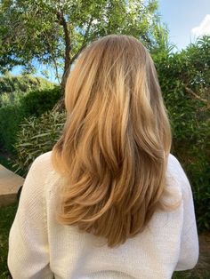 Summer Layered Hair, Honey Blonde Long Hair, Honey Blonde Layered Hair, Hair Inspiration Layers, Blonde Long Layered Hair, Long Layered Hair Blonde, Long Blonde Layered Hair, Blond Layered Hair, Layered Hair Blonde