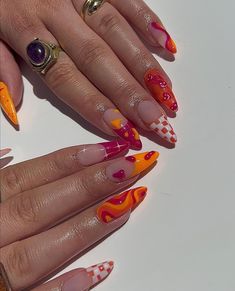 Match Nails, Mix Match Nails, Beauty Nails Design, Matte Nails Design, Simple Acrylic Nails, Minimalist Nails, Fire Nails, Funky Nails, Pretty Acrylic Nails