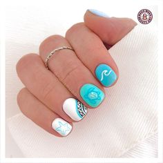 Short Beach Nails Vacation, Short Nail Art Ideas, Short Nail Art, Short Nail Ideas