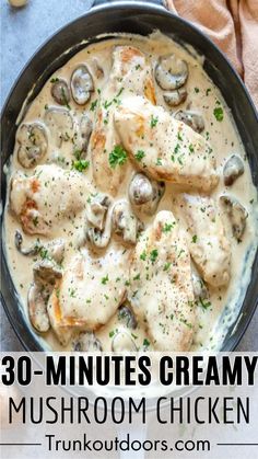 Transform your weeknight dinners with this irresistible Creamy Mushroom Chicken recipe! Ideal for those seeking quick and delicious Stove Top Chicken Recipes, this dish blends succulent chicken, savory mushrooms, and a luxurious cream sauce. Perfect for fans of Creamy Chicken Recipes and Chicken Mushroom Recipes, this meal comes together in just 30 minutes. Elevate your dinner routine today! #CreamyMushroomChicken #WeeknightDinners #DeliciousChickenRecipes