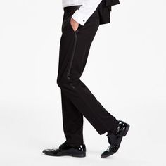 Never Worn, New With Tags! Tuxedo Style Pants Size 29r, Black With Silk Crease. Slim Fit. Perfect For Short Kings And Slim Guys Getting Ready For Black Tie Wedding Season. 32" Inseam, 17.12" Leg Opening, 10.25" Rise. Punctuate Your Next Black-Tie Event With These Sleek, Slim-Fit Tuxedo Pants From Kenneth Cole Reaction, Designed With A Hint Of Stretch To Keep You Trim And Composed All At Once. Features: - Button Closure - Finished Hem - Zip Fly With Hook And Button Closure; Belt Loops - Crease - Fitted Pants With Zip Fly And Standard Cut Leg, Fitted Pants With Standard Cut Leg And Zip Fly, Formal Fitted Bottoms With Zip Fly, Black Tuxedo Straight Leg Pants, Black Tuxedo Style Straight Leg Bottoms, Black Tuxedo Style Straight Leg Pants, Black Tuxedo Pants With Straight Leg, Black Tuxedo Style Straight Pants, Black Straight Leg Tuxedo Pants