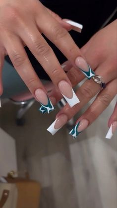 Milky Nails, Exotic Nails, Long Square Acrylic Nails