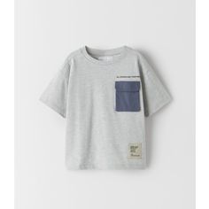 Flap Pocket T-Shirt. Size: 10 Years. Summer Graphic Tee With Pockets, Basic Summer T-shirt With Pockets, Zara Short-sleeved Top With Pockets, Zara Short Sleeve Tops With Pockets, Zara Short Sleeve Top With Pockets, Zara Cotton Tops With Pockets, Zara Cotton Top With Pockets, Zara Gray Summer Top, Baby Boy Graphic Tees