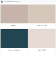 four different shades of beige, brown and green with the same color scheme on them