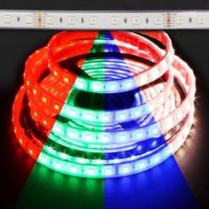 an image of a multi colored light strip