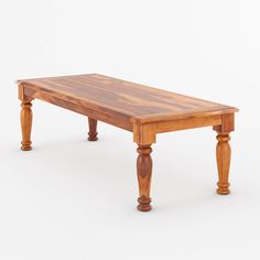 a small wooden table with two legs and a wood top on an isolated white background