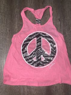 Justice sz 14 pink sequin black peace sign tank top shirt guc. Smoke free. Bin Sp5 Spring List, Fabric Holder, Trashy Outfits, Dance Clothing, Shopping Haul, Justice Clothing, Scene Outfits, Y2k Clothing, Pink Sequin