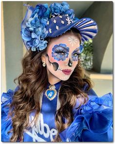 Dia de Muertos - Dia de Los Dodgers / lilylove213 / Lily Martinez Ideas Disfraz, Catrina Costume, Halloween Office, Ballet Folklorico, Beer Girl, Dodger Blue