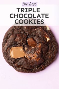 the best triple chocolate cookies are made with only three ingredients, and they're so good to eat