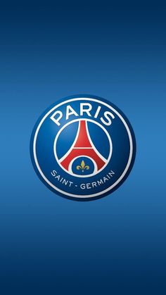 the paris saint - germain logo on a blue background